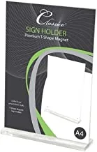 FIS FSNA1305 Premium T-Shape Magnet Sign Holder, A4 Size