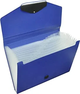 FIS FSPG1304BL 13 Pockets with Tie Expanding Files, 210 mm x 145 mm Size, Blue