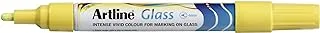 Artline Glass Board Marker Pack of 12, Colour: Fluoro Yellow,2.0mm - ARMKEPG-4FYL