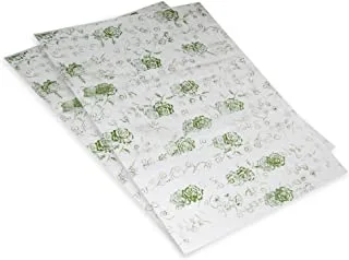 20-Piece FIS Gift Wrapping Paper 35gsm 50X70cm, White/Lime - FSGF03