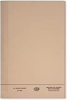 FIS FSFF7FBF Square Cut Folders with Fastener 50-Pieces, 320 gsm, 210 mm x 330 mm Size, Buff