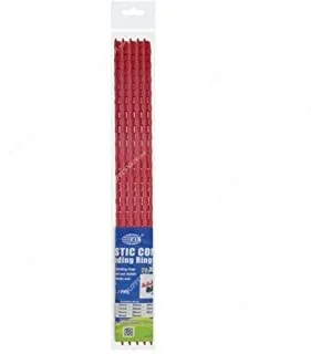 حلقات ربط بلاستيكية FSBD14RE10 من FIS ، سعة 110 ورقة ، مقاس 14 ملم ، أحمر