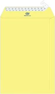 FIS FSEC8033PY50 80 GSM Peel and Seal Pastel Envelopes 50-Pack، 10 x 7 Inch Size، Yellow