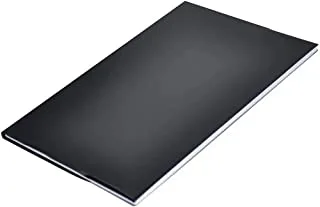 FIS FSNBFS2QPVC5MBK 5 mm Square PVC Cover Notebook 5-Pieces, 96 Sheets/192 Pages, Full Size, Black