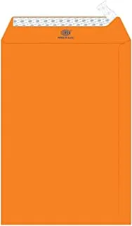 FIS FSEC8033PBOR50 80 GSM Peel and Seal Neon Envelopes 50-Pack, 10 x 7 Inch Size, Orange