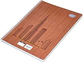 FIS FSNBA419025M 70 GSM 5 mm Square Burj Khalifa Spiral Notebook ، 70 ورقة ، مقاس A4