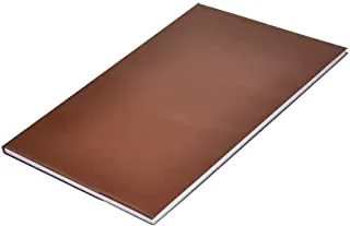 FIS FSNBFS2QPVC5MBR 5 mm Square PVC Cover Notebook 5-Pieces, 96 Sheets/192 Pages, Full Size, Brown