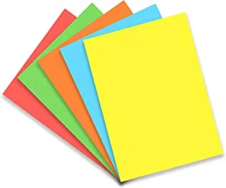 100-Piece FIS Coloured Card, 50x70cm,160GSM, Multicolor - FSCH160260