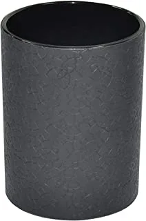 Fis fsphpubkd5 italian pu pen holder with embossed designs and sewing, black