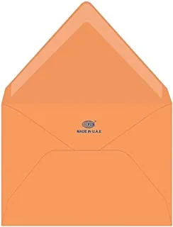 FIS FSEC8024GBOR50 80 GSM Neon Glued Envelopes 50-Pack, 136 x 204 mm Size, Orange