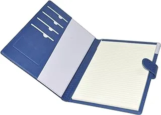 FIS Executive Folder with Writing Pad Italian PU 24x32cm, Blue - FSGT2432PUBLD3
