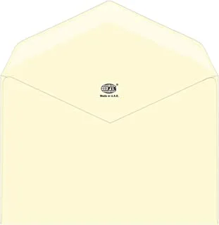 FIS FSEE1020GOWB25 100GSM Executive Laid Paper Glued Envelopes 25-Pieces, 120 mm x 185 mm Size, Camelle Off White