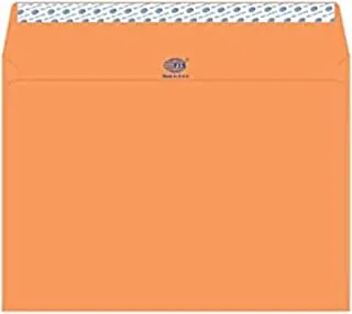 FIS FSEC8042PBOR50 80 GSM Peel and Seal Neon Envelopes 50-Pack, 229 x 324 mm Size, Orange