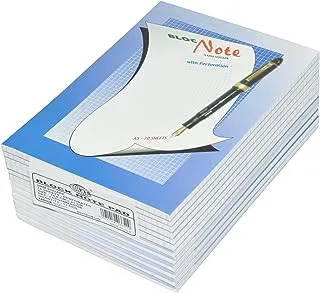 12-Piece FIS Writing Pad 5mm Square A5, Perforated 70-Sheets - FSPD5MMA570B