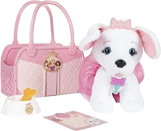 حقيبة حمل من القطيفة والعصرية للحيوانات الأليفة من Disney Princess Style Collection - قم بتغذية جروك وتدليله!