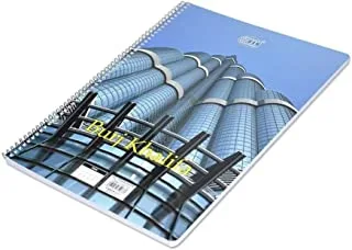 FIS FSNBA419035M 70 GSM 5 mm Square Burj Khalifa Spiral Notebook 5-Pieces, 70 Sheets, A4 Size