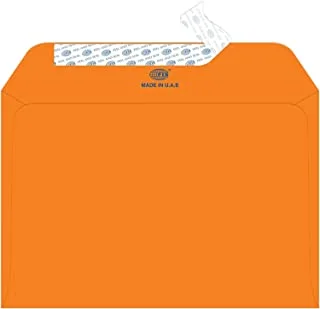 FIS FSEC8026PBOR50 80 GSM Peel and Seal Bright Envelopes 50-Pack, 162 x 229 mm Size, Orange