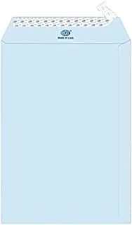 FIS FSEC8033PB50 80 GSM Peel and Seal Pastel Envelopes 50-Pack, 10 x 7 Inch Size, Blue