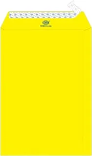 FIS FSEC8033PBLE50 80 GSM Peel and Seal Neon Envelopes 50-Pack, 10 x 7 Inch Size, Lemon