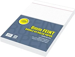 FIS FSPADA4 Folded Feint Ruled Paper 200 Sheets, A4 Size