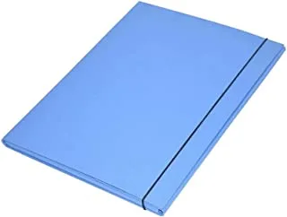 حقيبة مستندات FIS FSBD1112BL مع شريط مطاطي وحامل قلم ، مقاس 210 مم × 330 مم ، أزرق