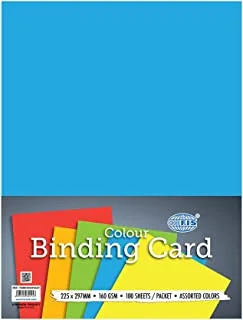 FIS FSBD160225AST 160 GSM بطاقات ملزمة ملونة 100 قطعة