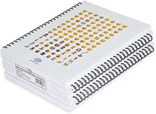FIS FSNBS971904 دفتر ملاحظات ذو غلاف حلزوني أحادي الخط مكون من 100 ورقة 5 قطع ، مقاس 9 بوصات × 7 بوصات