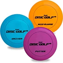 Franklin Sports Disc Golf Discs Set - Disc Golf Equipment Starter Set