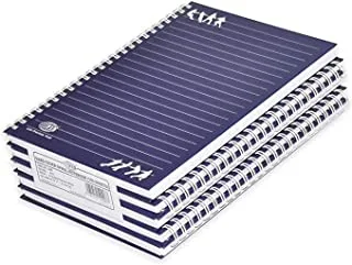 FIS FSNBSA51905 لولبية غلاف صلب سطر واحد 100-Sheets Notebook 5-Pieces ، A5 الحجم