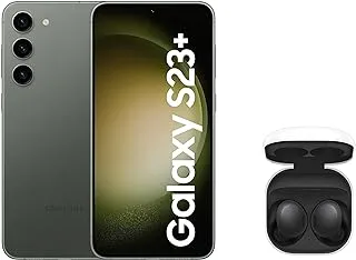 Samsung Galaxy S23 + ، 256 جيجابايت ، أخضر ، إصدار المملكة العربية السعودية ، هاتف محمول 5G ، بشريحتين ، 5G ، هاتف ذكي يعمل بنظام Android + Samsung Galaxy Buds2 Earbuds مع حافظة شحن ، ANC وتخصيص الصوت ، جرافيت