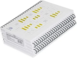 FIS FSNBSA51907 لولبية غلاف صلب سطر واحد 100-Sheets Notebook 5-Pieces ، A5 الحجم