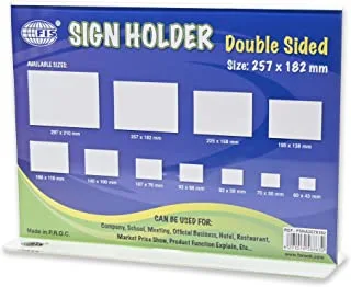 FIS FSNA257X182 Horizontal Double Sided Oblong Sign Holder, 257 mm x 182 mm Size