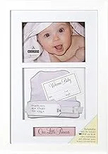 Malden International Designs 8280-46 Baby Memories Baby Memoto Shadowbox Picture Frame، 4x6، White