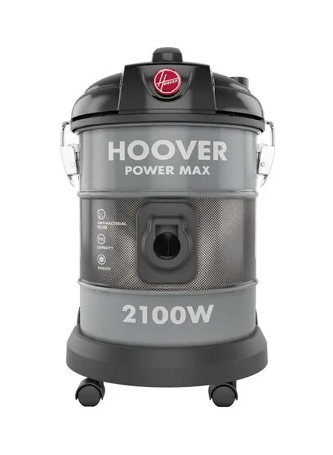 HOOVER Power Max Drum Vacuum Cleaner 20 Litre Capacity, Large Capacity, With Blower Function For Home & Office Use, 3 Year Motor Warranty - 566101 20 L 2100 W HT87-T2-M / HT87-T2-ME Grey