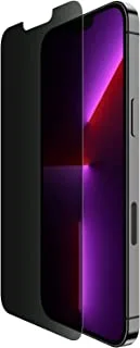 واقي شاشة من الزجاج المقوى للخصوصية من Belkin لهاتف iPhone 13 Pro Max ، سطح معالج بطلاء مضاد لبصمات الأصابع وتطبيق خالٍ من الفقاعات مع علبة محاذاة مضمنة ، شفافة