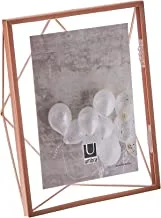 Umbra Prisma Picture Frame, 5x7 Photo Display for Desk or Wall, Copper