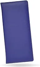 FIS FSCLCBBL حامل دفتر شيكات بغطاء إيطالي من البولي يوريثان ، مقاس 10 سم × 22.5 سم ، أزرق