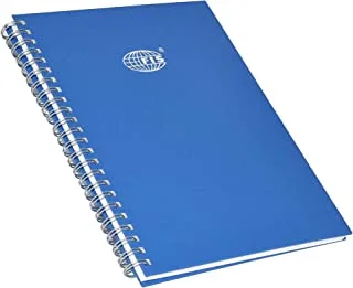 FIS 5mm Square Lines 96 Sheets Spiral Manuscript Book, 2 Quire, A5 Size, Blue