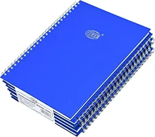 FIS 96 صفحة 2 Quire Spiral Manuscript Book 5-Piece Pack، Blue / White