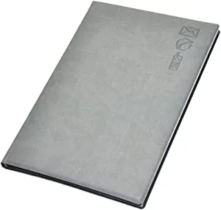 FIS FSADUVA5EGY 50 Sheets UV Coated English Address Book, 148 mm x 210 mm Size, Grey