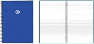 FIS FSMNA52QSB 8mm Single Ruled 96 Sheets Spiral Manuscript Books 5-Pack, 2 Quire Size, Blue