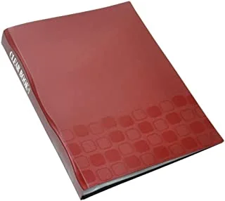 FIS AIPGPKRB-40A Clear Book with 40 Pockets, A4 Size, Multicolor