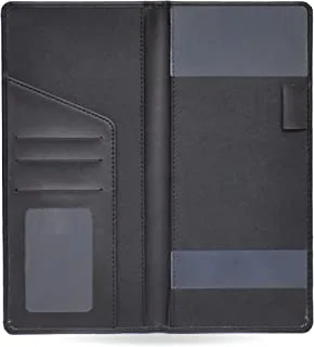 FIS FSCLCBBK Italian PU Cheque Book Holder, 10 cm x 22.5 cm Size, Black