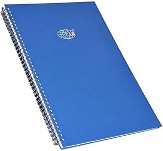 FIS FSMNFS2QSB 8mm Single Ruled 96 Sheets Spiral Manuscript Books 5-Pack, 2 Quire Size, Blue