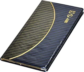 FIS FSAD9X17EGN 52 Sheets English Address Book with PVC Cover Gilding, 90 mm x 170 mm Size