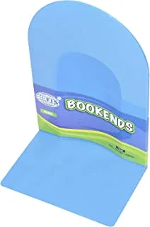 Fis plastic body bookend 2-pieces, 135 mm x 88 mm x 200 mm size, blue