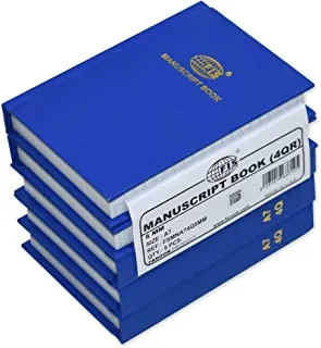 Pack of 5 Pieces A7 Square Line Manuscript Book Blue