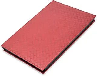 FIS FSCL18MRD2 18 Sheets Italian PU Cover Signature Book with Gift Box, 240 mm x 340 mm Size, Maroon