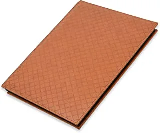 FIS FSCL18BRD2 18 Sheets Italian PU Cover Signature Book with Gift Box, 240 mm x 340 mm Size, Brown