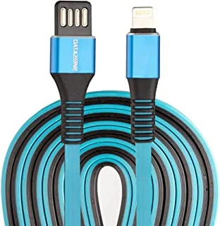 Datazone Fast Charger Cable for IOS Devices, Double Sided USB A to Lightning Cable DZ-IP2MF Blue